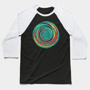 colorful abstract circle geometric illustration Baseball T-Shirt